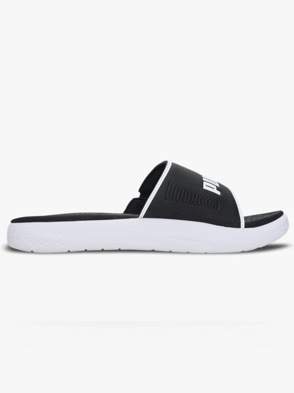 Puma Black and White Slide Sandals